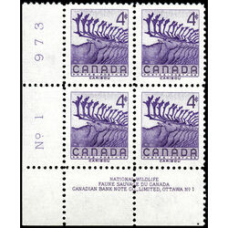 canada stamp 360 caribou 4 1956 PB LL 1