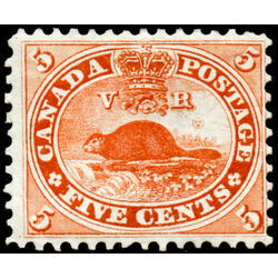 canada stamp 15 beaver 5 1859 M F VFOG 059