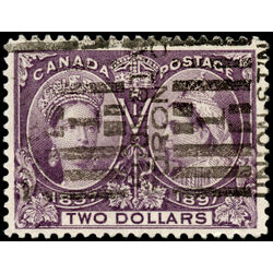 canada stamp 62 queen victoria diamond jubilee 2 1897 U VF 055