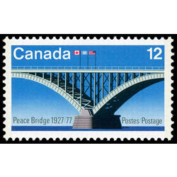 canada stamp 737 peace bridge 12 1977