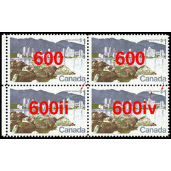 canada stamp 600v vancouver 1 1972 M VFNH BLOCK