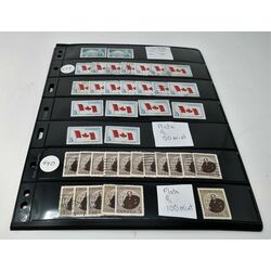 85 stock sheets including canadian used stamps a few mint