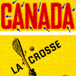 canada stamp 483i lacrosse players 5 1968