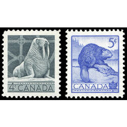 canada stamp 335 6 wildlife 1954