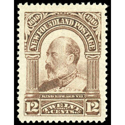 newfoundland stamp 102 king edward vii 12 1911 M XF 008