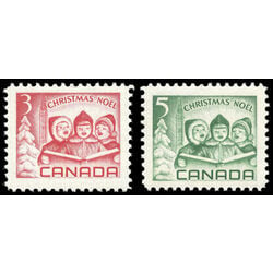 canada stamp 476 7 christmas children carolling 1967