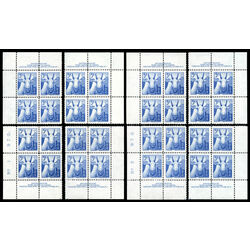canada stamp 361 lot of 8 different plate blocks 1 2