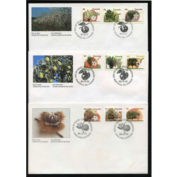 collection of 3 fdc definitives of canada fruit trees theme