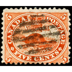 canada stamp 15 beaver 5 1859 U F 060