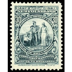 newfoundland stamp 72 colony seal 30 1897