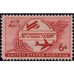 us stamp c air mail c47 50th ann of powered flight 6 1953