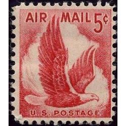 us stamp c air mail c50 eagle in flight 5 1958