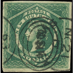 n s w stamp 26 queen victoria 1854 U VF 001