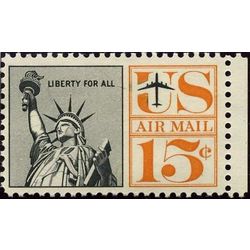us stamp c air mail c58 statue of liberty 15 1959