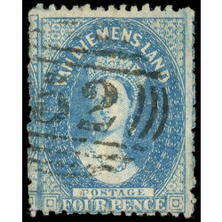 tasmania stamp 19 queen victoria 1864 U 001