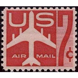 us stamp c air mail c60 silhouette of jet airliner 7 1960