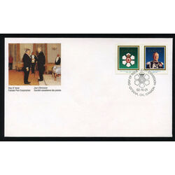 canada stamp 1447a order of canada roland michener 1992 FDC