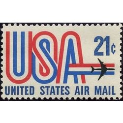us stamp c air mail c81 usa and jet 21 1971
