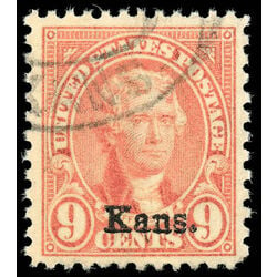 us stamp postage issues 667 jefferson kansas 9 1929