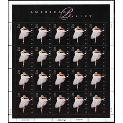 us stamp postage issues 3237 american ballet 32 1998 M PANE