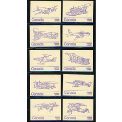 collection of 10 different booklet designs of bk76a