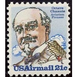 us stamp c air mail c93 chanute and biplane hangglider 21 1979