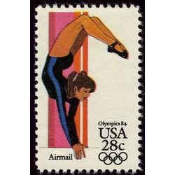 us stamp air mail c c101 gymnast 28 1983