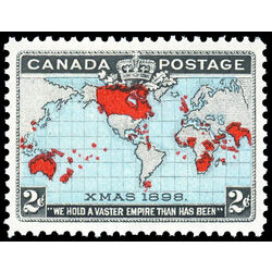 canada stamp 86b christmas map of british empire 2 1898 M XFNH 024