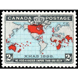 canada stamp 86b christmas map of british empire 2 1898 M XFNH 025