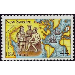 us stamp c air mail c117 new sweden 44 1988