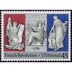 us stamp air mail c c120 liberty equality fraternity 45 1989