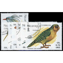 nicaragua stamp 1813 19 birds 1990