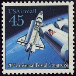 us stamp air mail c c125 space shuttle 45 1989