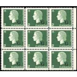 canada stamp o official o47i queen elizabeth ii cameo portrait 2 1963 MVFNH BLOCK 001