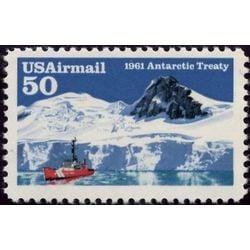 us stamp air mail c c130 30th ann antarctic treaty 50 1991