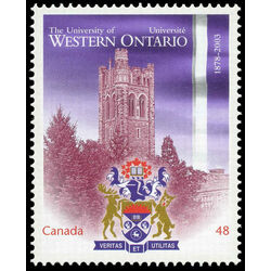 canada stamp 1974 university of western ontario 48 2003