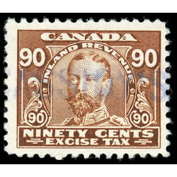 canada revenue stamp fx13 george v excise tax 90 1915