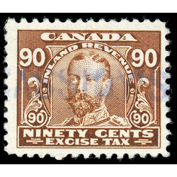 canada revenue stamp fx13 george v excise tax 90 1915