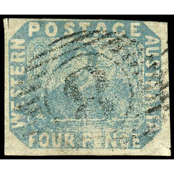 western australia stamp 3 swan 1854