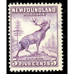 newfoundland stamp 257 caribou 5 1941 M F 005