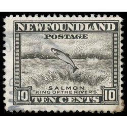 newfoundland stamp 260 salmon leaping falls 10 1943 U F 003