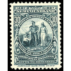 newfoundland stamp 72 colony seal 30 1897 M VF 011