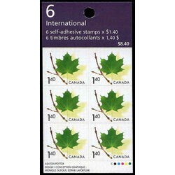 canada stamp bk booklets bk283 green maple leaf on twig 2003