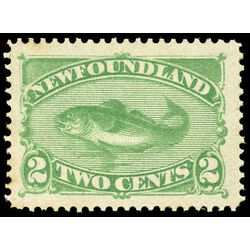 newfoundland stamp 46 codfish 2 1882 M XF 008