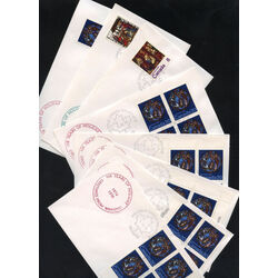 complete collection of 18 first day covers special cachet of the 1976 christmas stained glass windows