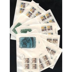 complete collection of 18 first day covers of the 1980 christmas cards with nice colourful cachet