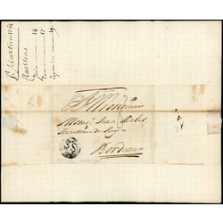 spain 1754 stampless letter