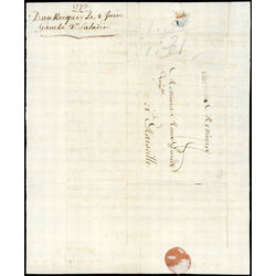 france 1773 stampless letter