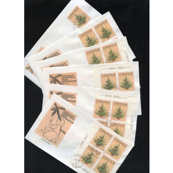 complete collection of 18 first day covers of the 1981 first illumated christmas tree
