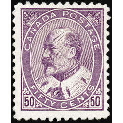 canada stamp 95 edward vii 50 1908 M F VFNH 021